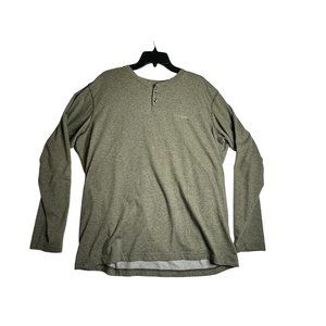 Columbia Olive Omni-Wick L/S Lightweight Sweat Shirt Mens Medium